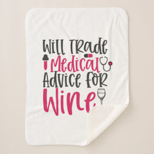 Nurse Gift Will Trade Medical Advice For Wine Sherpa Blanket