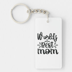 Nurse Gift World's Best Mom Keychain