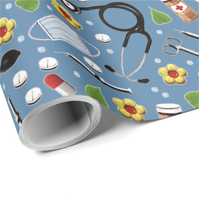 Nurse Gift Wrapping Paper (Roll Corner)