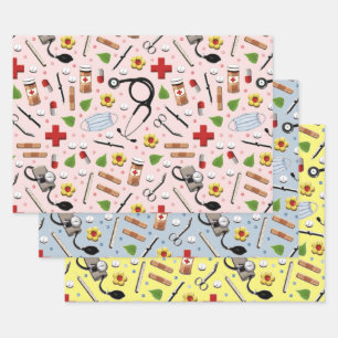 Nurse Gift Wrapping Paper Sheets