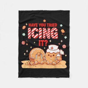 Nurse Gingerbread Man Costume, Xmas Have You Tried Fleece Blanket