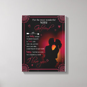 Nurse Girlfriend Gift   From Boyfriend Valentine Canvas Print