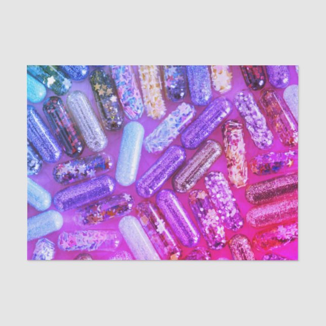 Nurse glitter colourful medication tissue paper (Front)