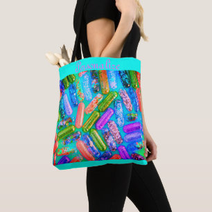 Nurse glitter medication tote bag