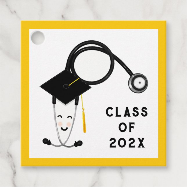 Nurse Grad Nursing School Favour Tags (Front)