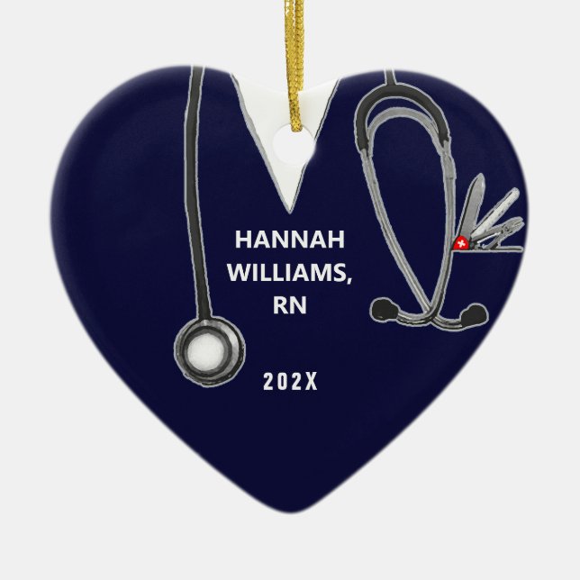 Nurse Graduation 2025 Photo Ceramic Ornament (Front)