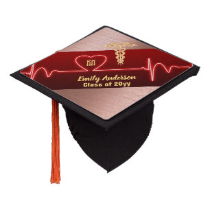 NURSE Graduation Cap Topper Personal ROSE GOLD