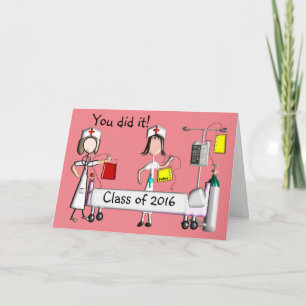 Nurse Graduation Cards Class of 2016 Pink