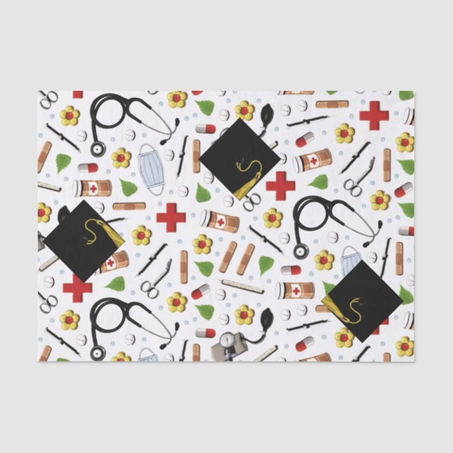 Nurse Graduation Gift Tissue Paper (Front)