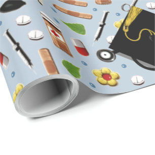 Nurse Graduation Gift Wrapping Paper