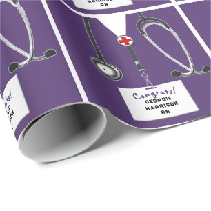 Nurse Graduation Gift Wrapping Paper