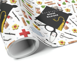 Nurse Graduation Gift Wrapping Paper