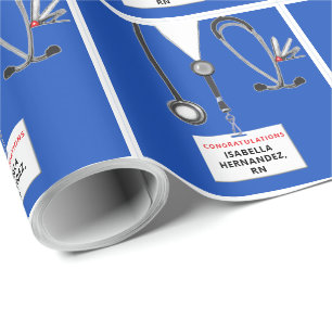 Nurse Graduation Gift Wrapping Paper