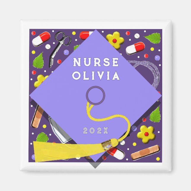 Nurse Graduation Keepsake Gift Magnet (Front)