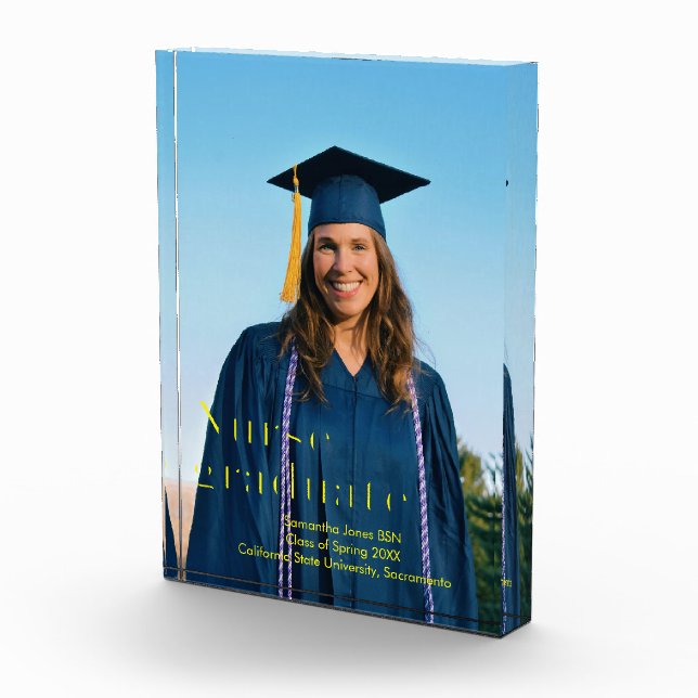 nurse graduation keepsake photo block (Right)