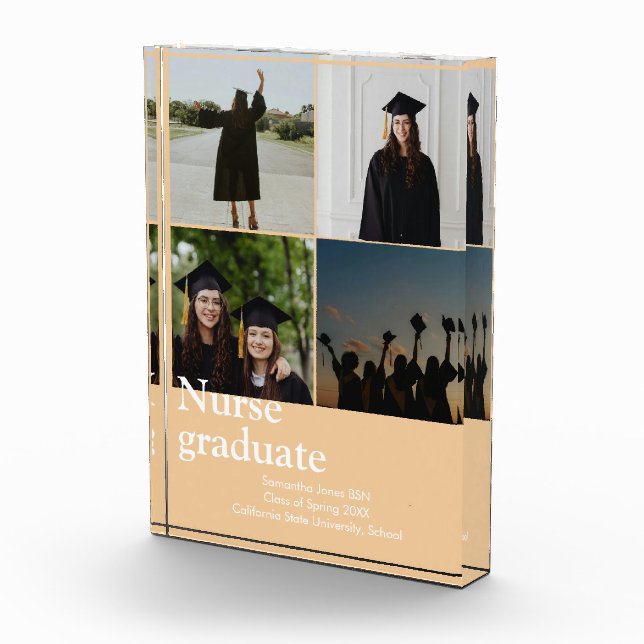 nurse graduation keepsake photo block (Right)