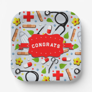 Nurse Graduation Paper Plate