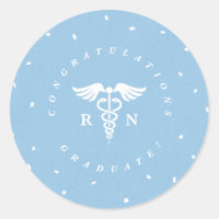 Nurse Graduation Party Congratulations Sticker