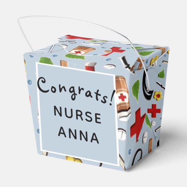 Nurse Graduation Party Favour Box (Back Side)