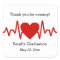 Nurse graduation party favour sticker / heart beat