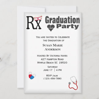 Nurse Graduation Party Invitation