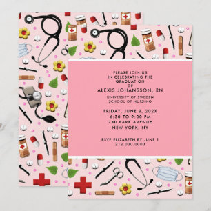 Nurse Graduation Party Invitations