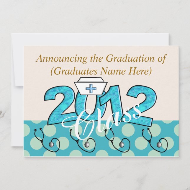 Nurse Graduation Party Invitations 2012 (Front)