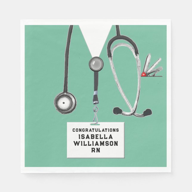 Nurse Graduation Party Napkin (Front)