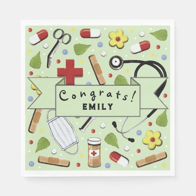 Nurse Graduation Party Napkin (Front)