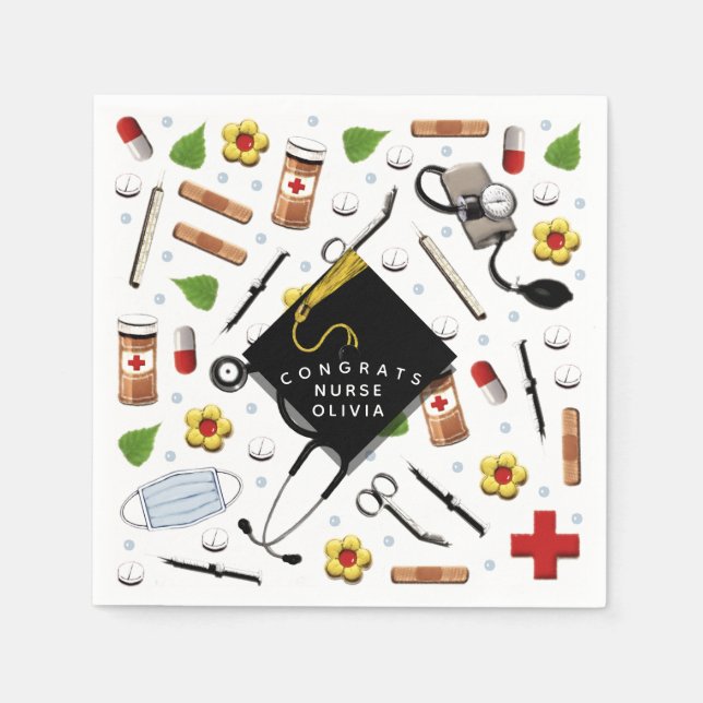 Nurse Graduation Party napkins (Front)