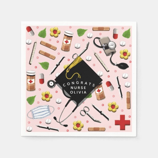 Nurse Graduation Party napkins (Front)
