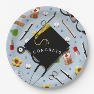 Nurse Graduation Party Paper Plate