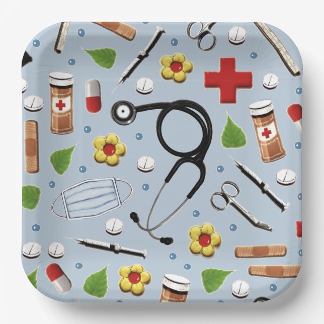 Nurse Graduation Party Paper Plate (Front)