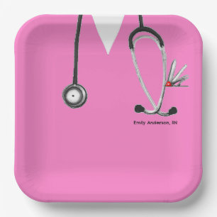 Nurse Graduation Party Paper Plate