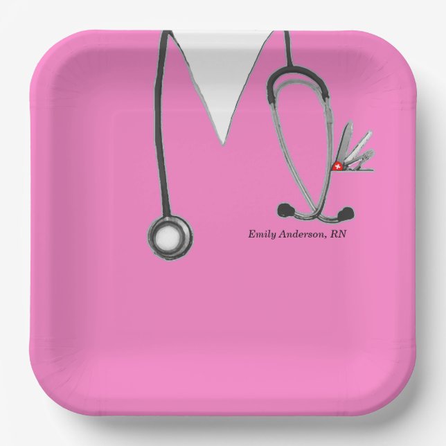 Nurse Graduation Party Paper Plate (Front)