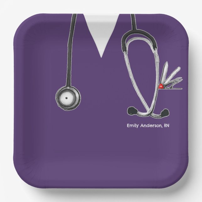 Nurse Graduation Party Paper Plate (Front)