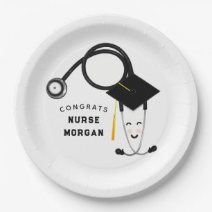 Nurse Graduation Party Paper Plates Napkins