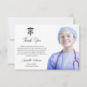 Nurse Graduation Party Thank You Card
