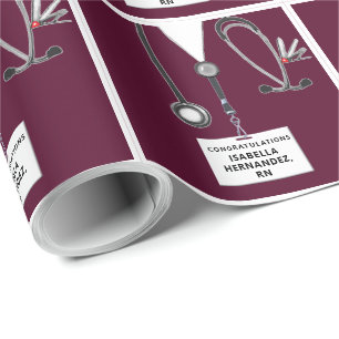 Nurse Graduation Party Wrapping Paper