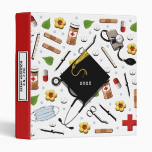 Nurse Graduation Scrapbook 3 Ring Binder