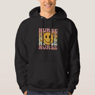 Nurse Groovy Retro Hippie   Hoodie
