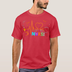 Nurse Halloween Costume Stethoscope Heartbeat Pump T-Shirt