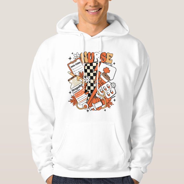 Nurse Halloween Cute Fall  Hoodie (Front)