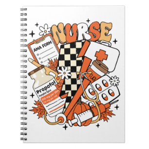 Nurse Halloween Cute Fall Notebook