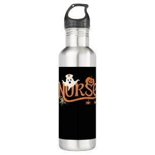 Nurse Halloween Cute Ghost and Pumpkin Essential T 710 Ml Water Bottle