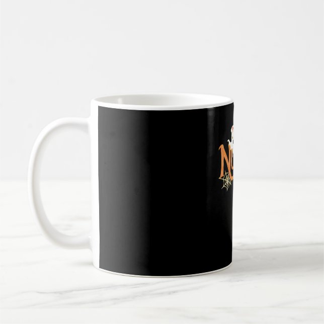 Nurse Halloween Cute Ghost and Pumpkin Essential T Coffee Mug (Left)