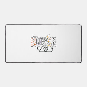 Nurse Halloween Funny Ghost halloween nursing Desk Mat