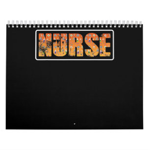 Nurse Halloween Gift With Pumpkin Spider Witch Hat Calendar