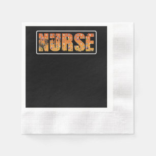 Nurse Halloween Gift With Pumpkin Spider Witch Hat Napkin
