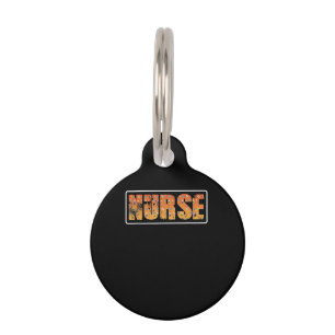 Nurse Halloween Gift With Pumpkin Spider Witch Hat Pet Tag